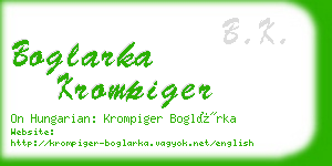 boglarka krompiger business card